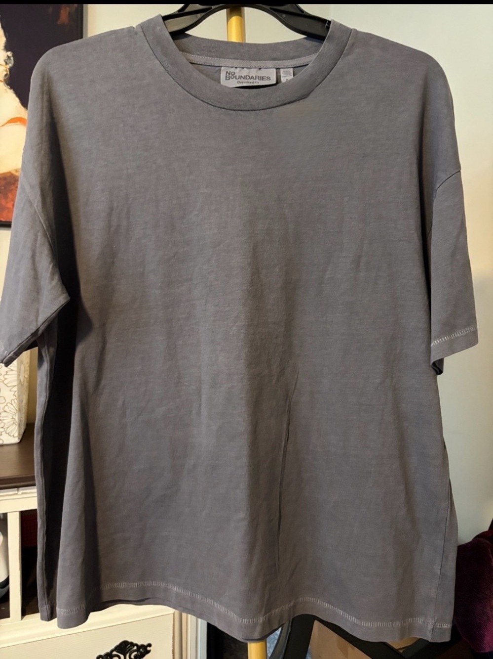 No Boundaries Men's Short Sleeve Crew T-Shirt — Gray